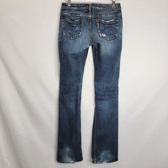 Silver Alex Distressed Denim Jeans Size 25 - Picture 4 of 11